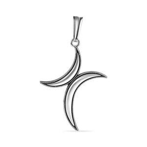 Sterling Silver 925 Oxidized Finished Cross Pendant